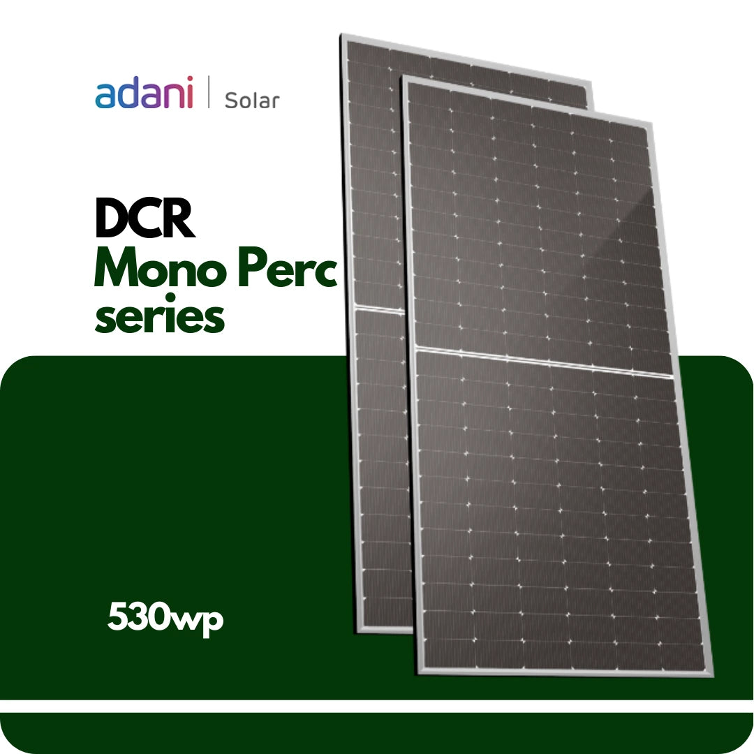 ADANI Bifacial 530wp Monoper Half cut Solar Panels Non DCR | Solar Panel for Home and Business