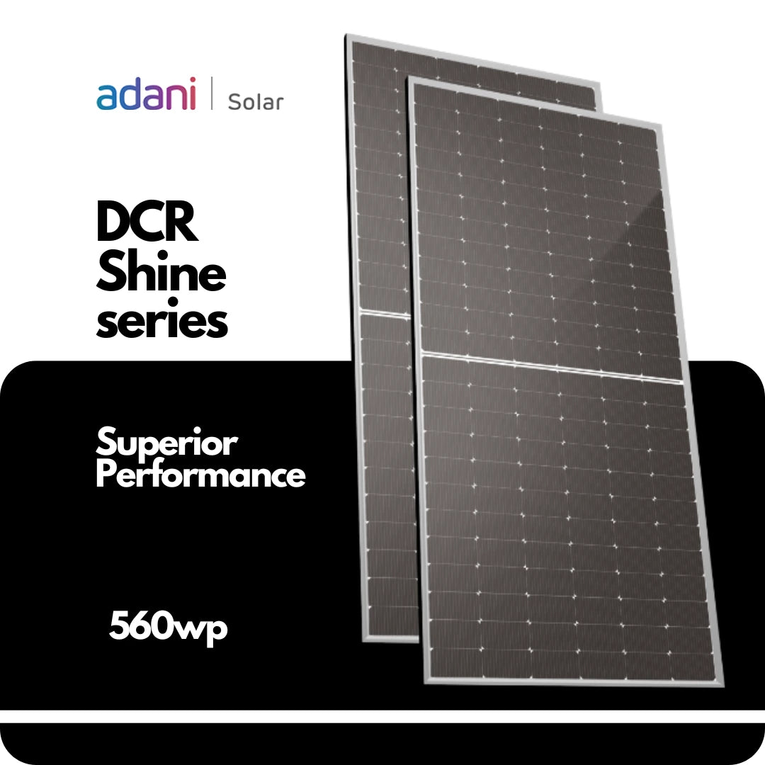 Adani Solar 560 Wp DCR Bifacial Halfcut Solar Panel with N-type TOPCon cells