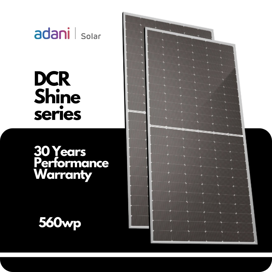 Adani Solar 560 Wp DCR Bifacial Halfcut Solar Panel with N-type TOPCon cells