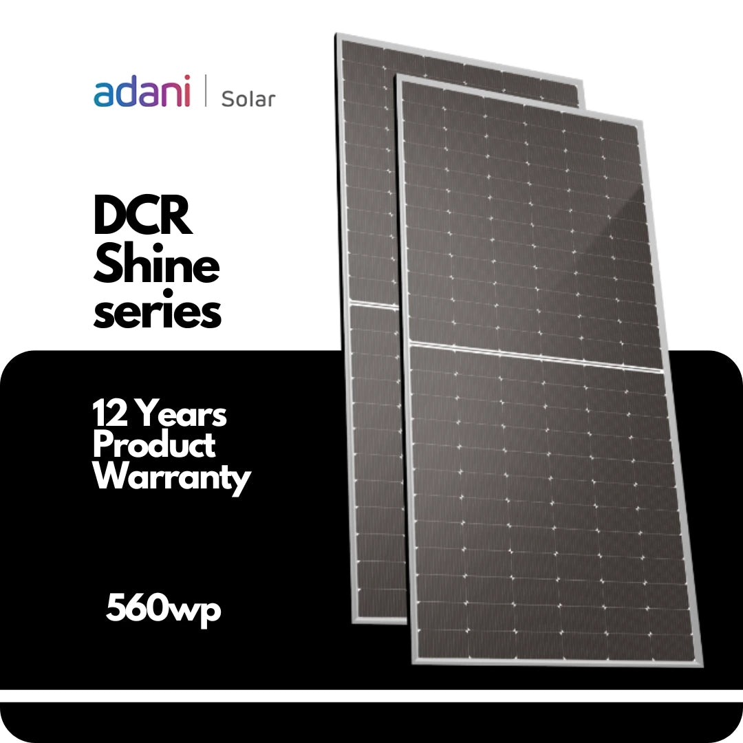 Adani Solar 560 Wp DCR Bifacial Halfcut Solar Panel with N-type TOPCon cells
