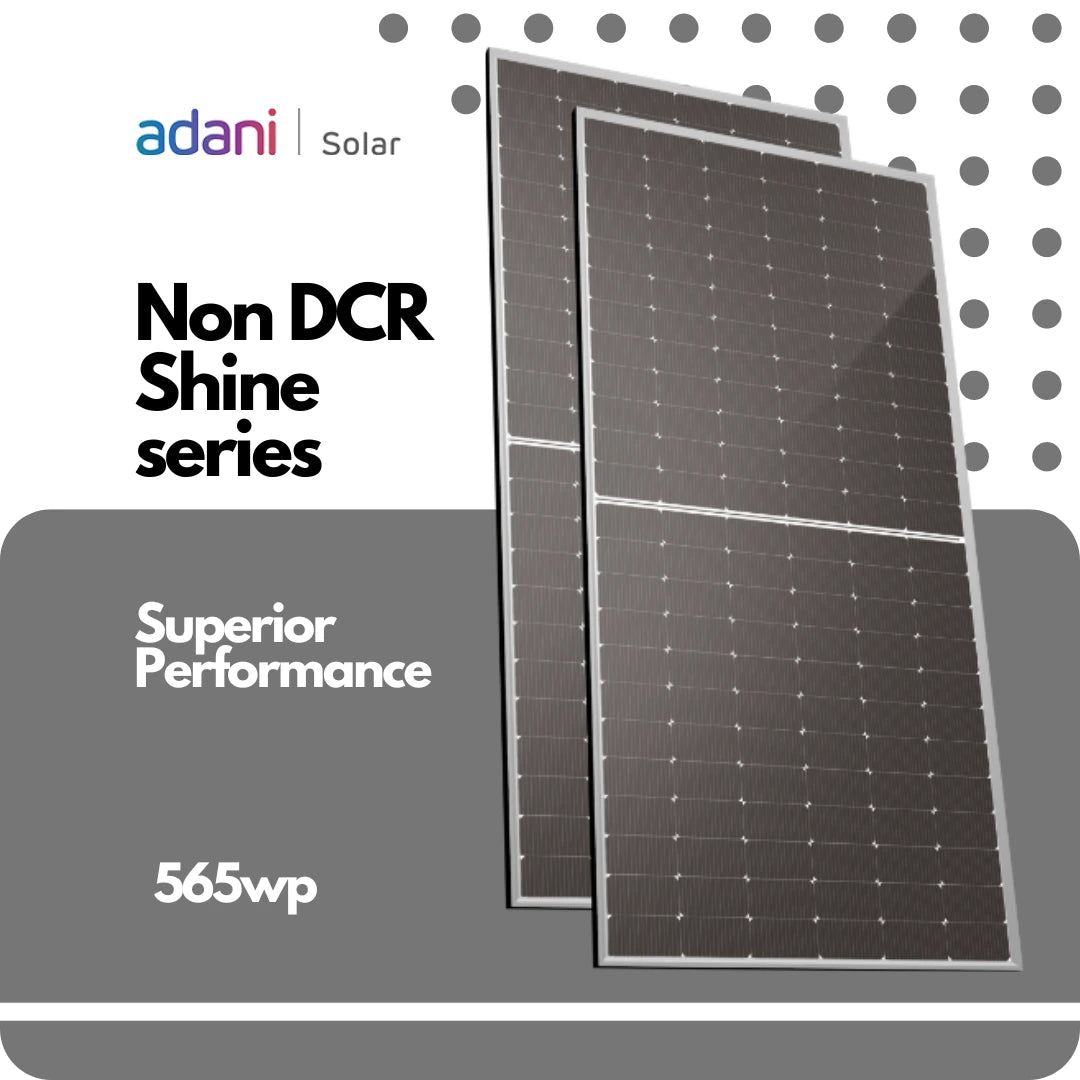 Adani Solar 565 Wp Non DCR Bifacial Halfcut Solar Panel with N-type TO ...
