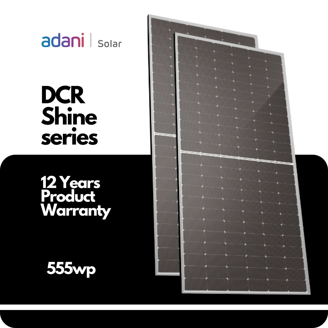 Adani Solar 555 Wp DCR Bifacial Halfcut Solar Panel with N-type TOPCon cells