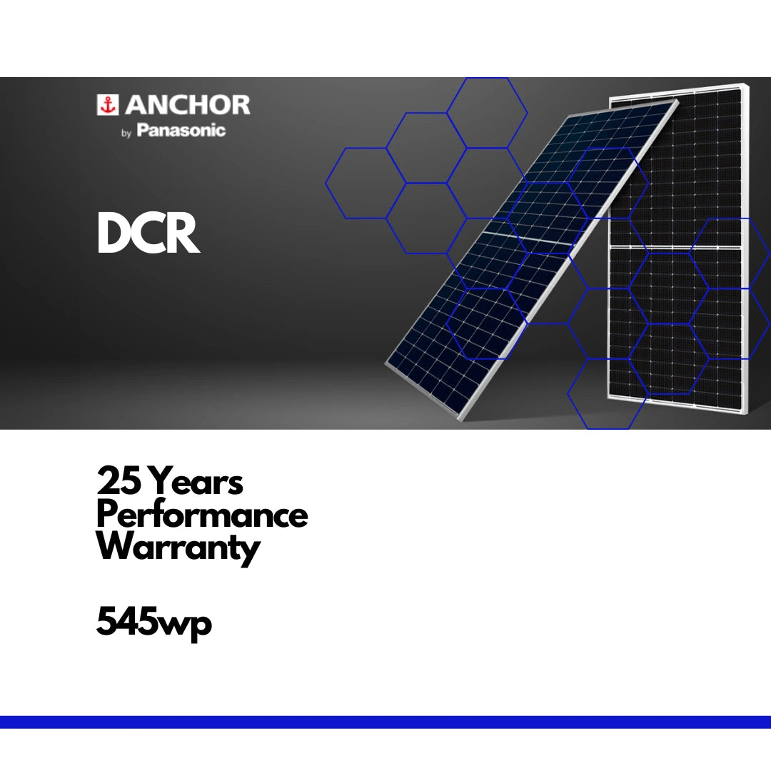 Anchor by Panasonic 545wp  DCR Bifacial Solar Panel for Home and Business