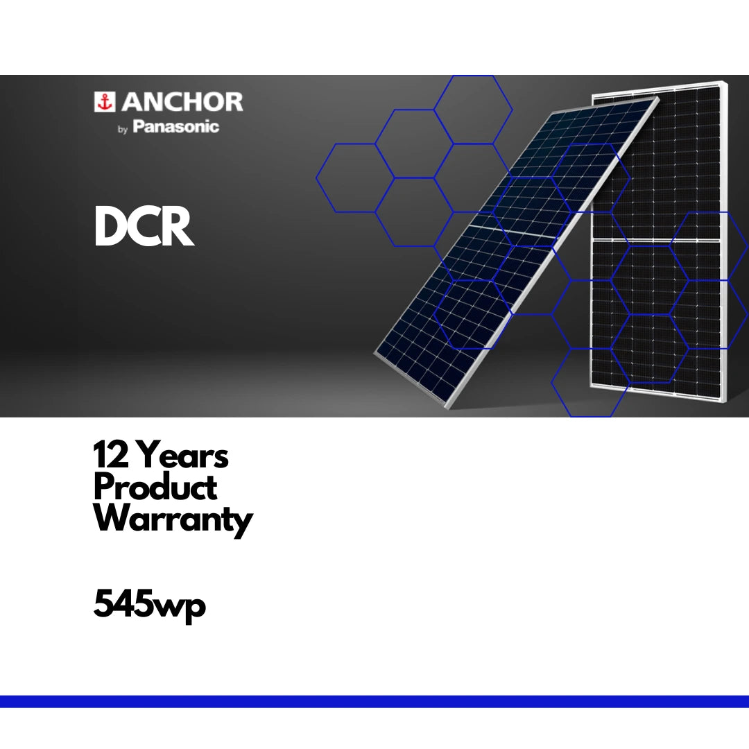 Anchor by Panasonic 545wp  DCR Bifacial Solar Panel for Home and Business