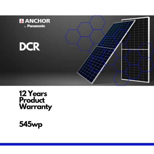 Anchor by Panasonic 545wp  DCR Bifacial Solar Panel for Home and Business