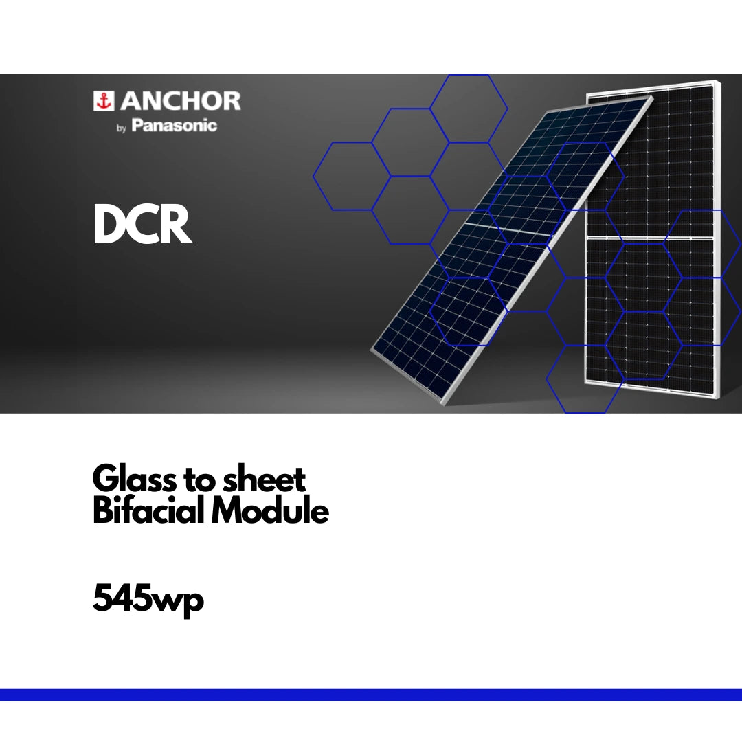 Anchor by Panasonic 545wp  DCR Bifacial Solar Panel for Home and Business