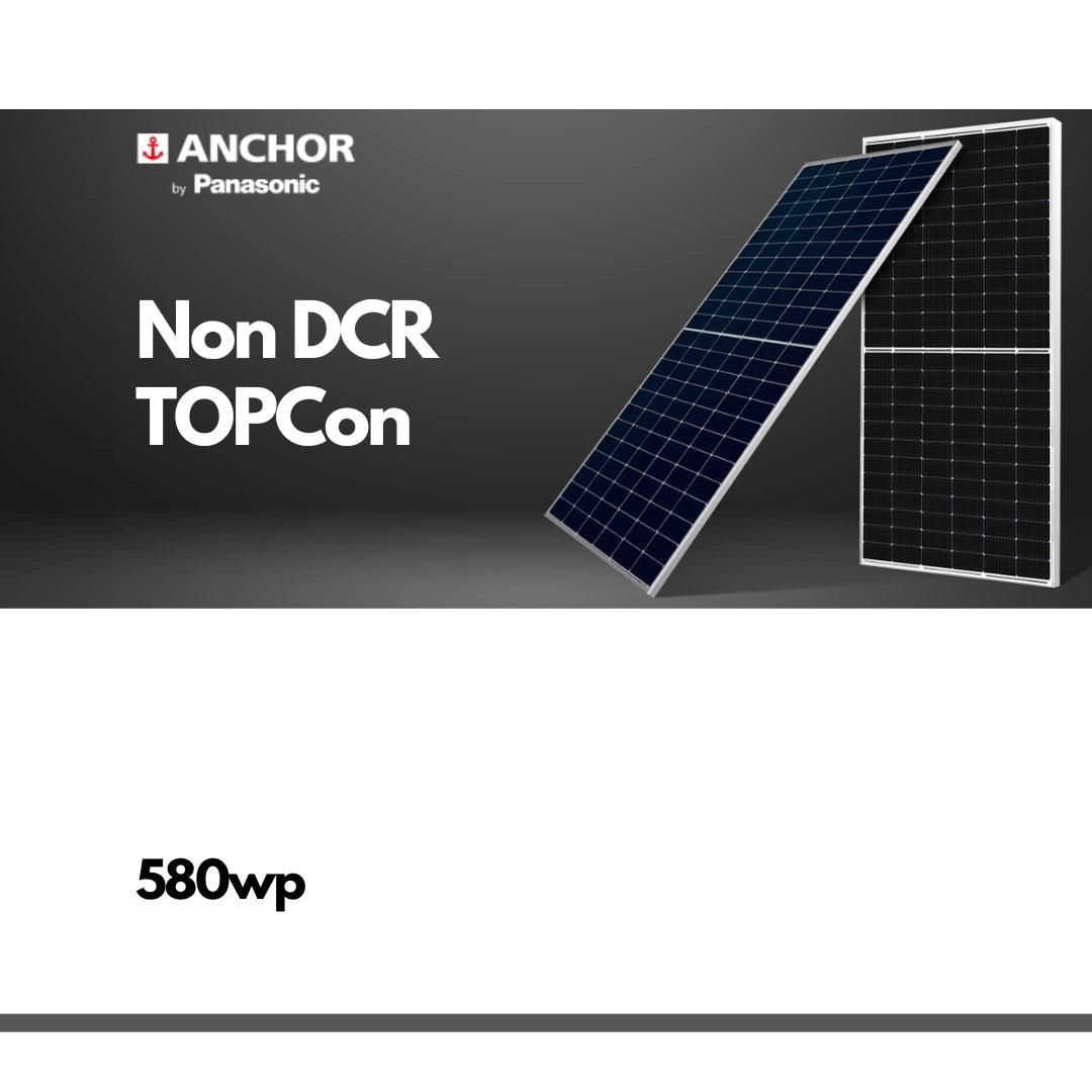Anchor by Panasonic N-Type TOPCon 585wp Non DCR Bifacial Solar Panel