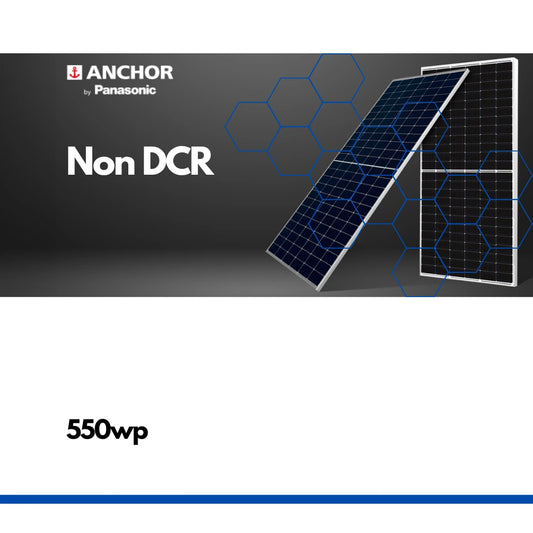 Anchor by Panasonic 550wp Non DCR Bifacial Solar Panel