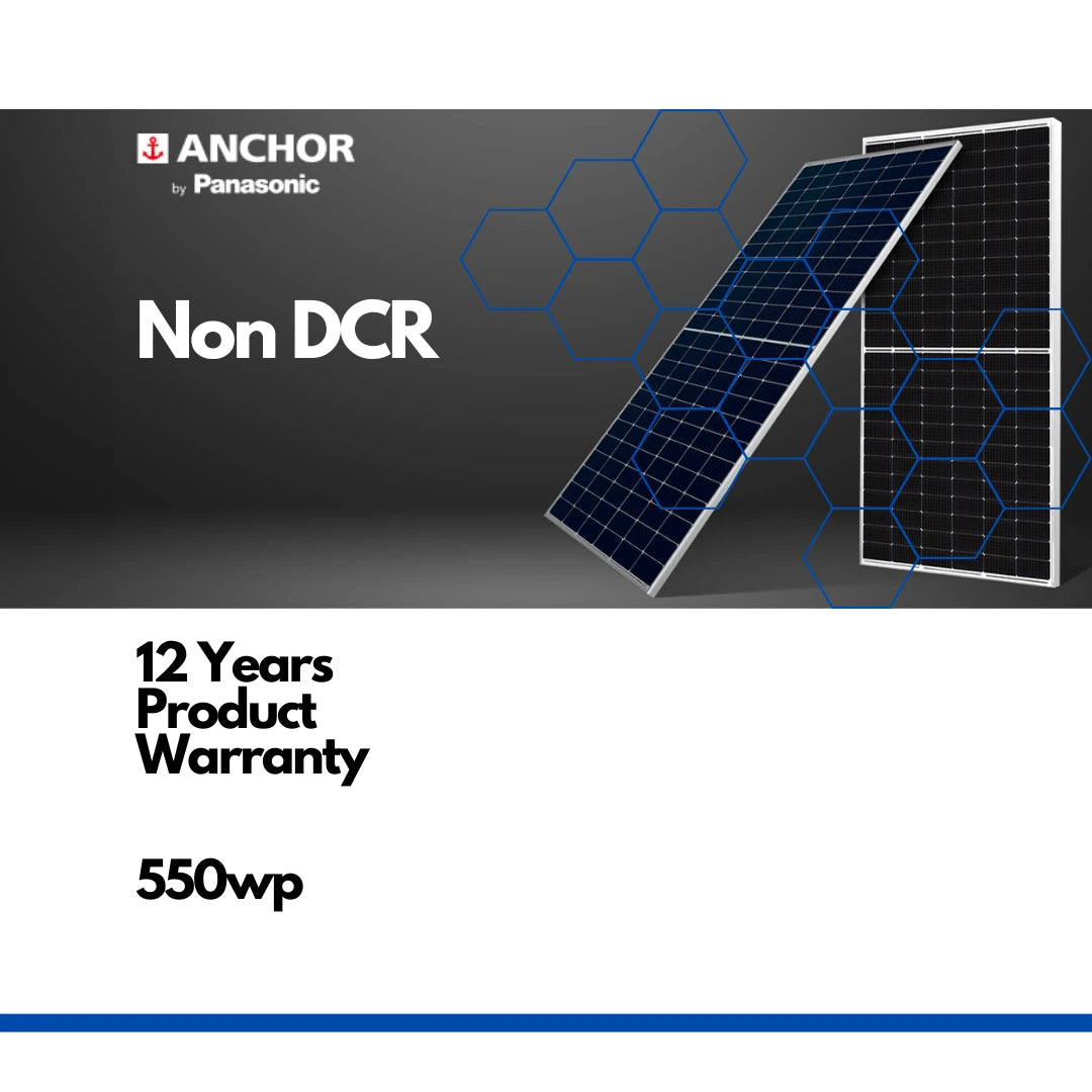 Anchor by Panasonic 550wp Non DCR Bifacial Solar Panel