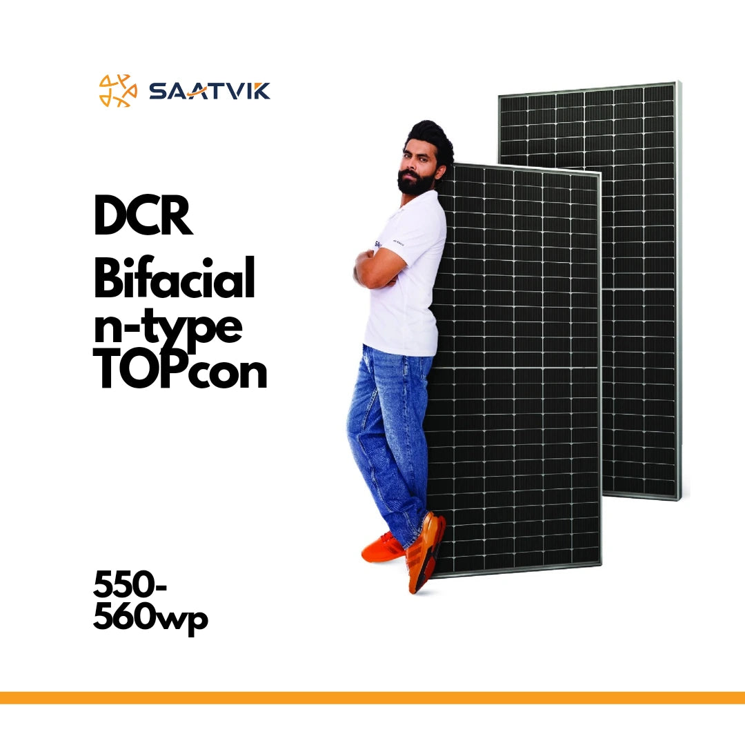 Saatvik Solar 550-560 Wp DCR Bifacial n-type TOPCon Solar Panels