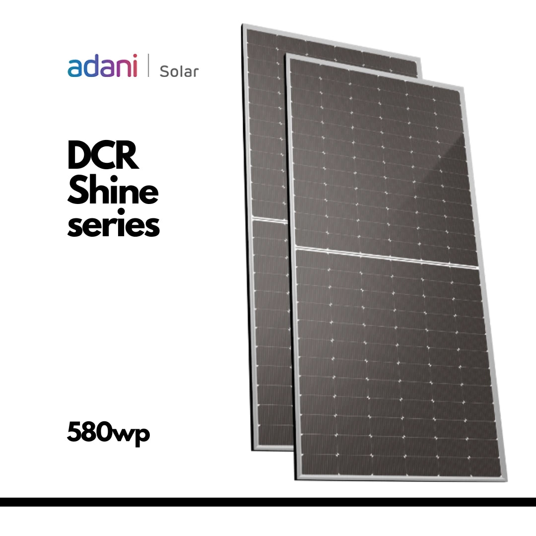 Adani Solar 580 Wp DCR Bifacial Halfcut Solar Panel with N-type TOPCon cells