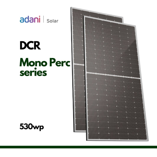 ADANI Bifacial 530wp Monoper Half cut Solar Panels Non DCR | Solar Panel for Home and Business