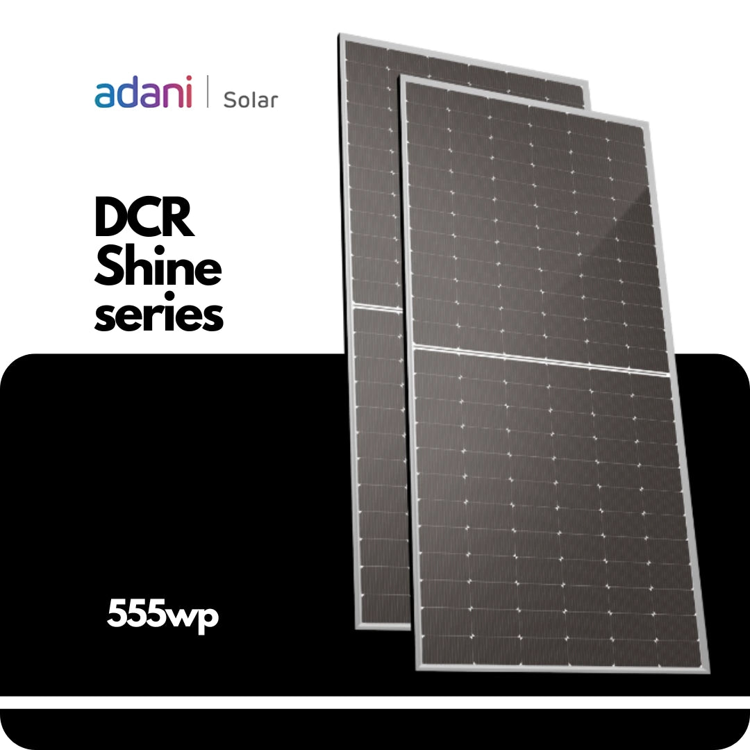 Adani Solar 555 Wp DCR Bifacial Halfcut Solar Panel with N-type TOPCon cells
