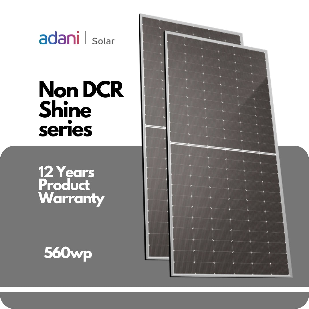 Adani Solar 560 Wp Non DCR Bifacial Halfcut Solar Panel with N-type TOPCon cells