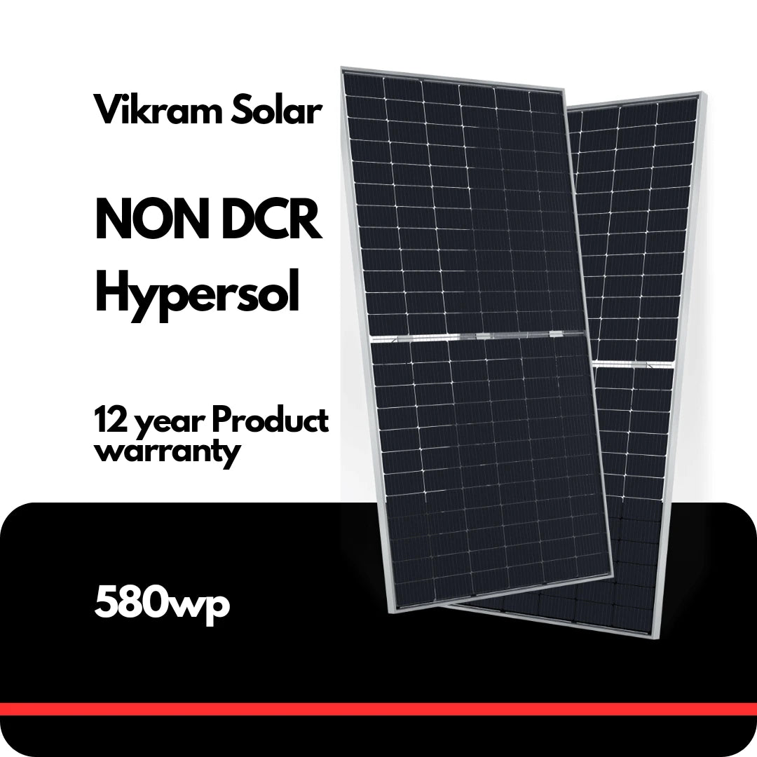 Vikram Solar Non DCR TOPCON Bifacial Solar Panel 580wp